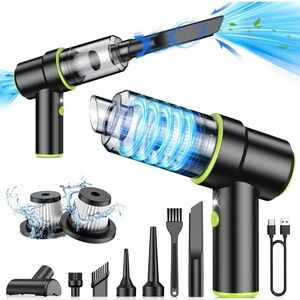 Rechargeable Car Vacuum 12000PA, 2 in 1 Handheld Vacuum Cleaner and Air Duster